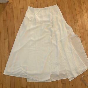 Vince White Silk Skirt -